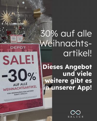 30% auf Weihnachtsartikel